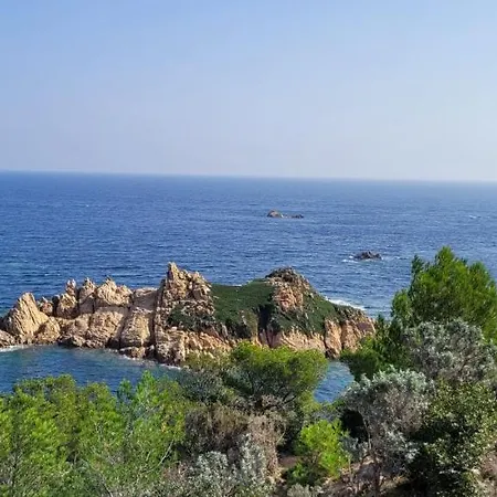 Les Restanques Vue Panoramique Mer, Baie De Saint-tropez Lägenhet Grimaud